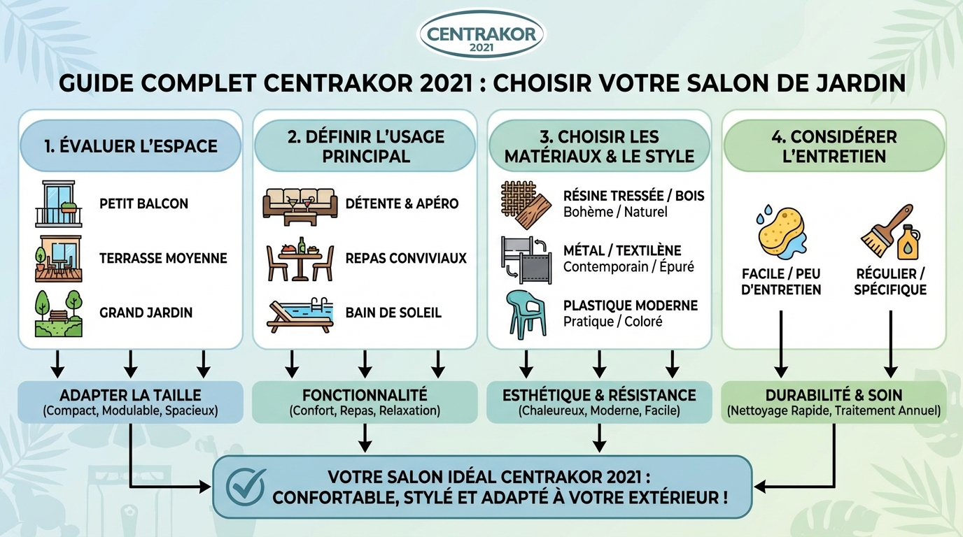 Choisir le salon de jardin centrakor 2021 : le guide complet 1 Comparatif des modèles Centrakor 2021