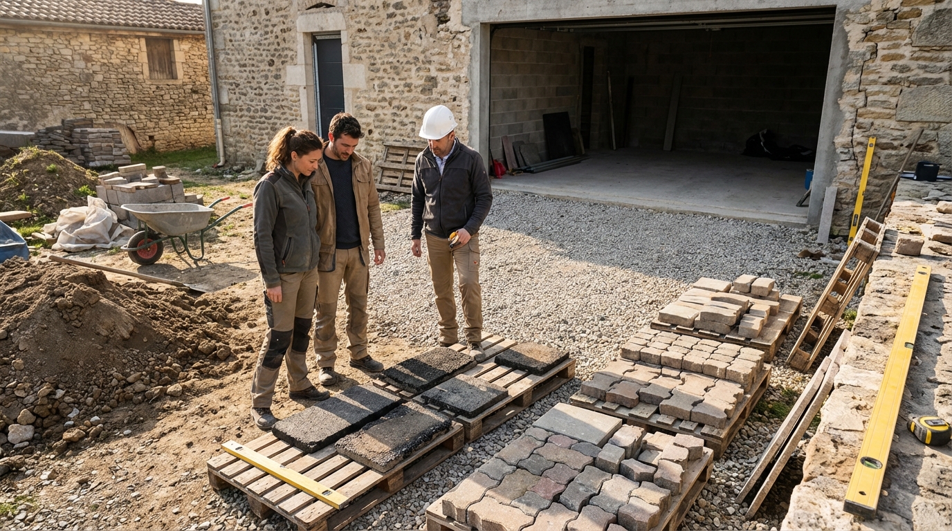 Choisir l'enrobé et les pavés pour votre garage