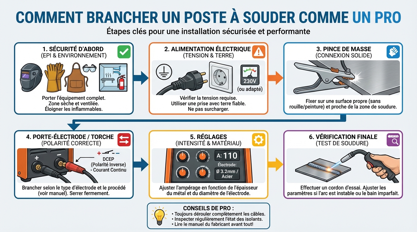Branchement du poste à souder