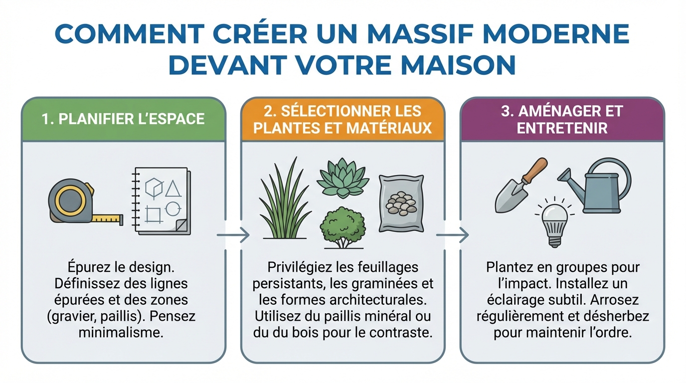 Comment créer un massif moderne devant votre maison 1 Comment aménager un massif devant sa maison ?