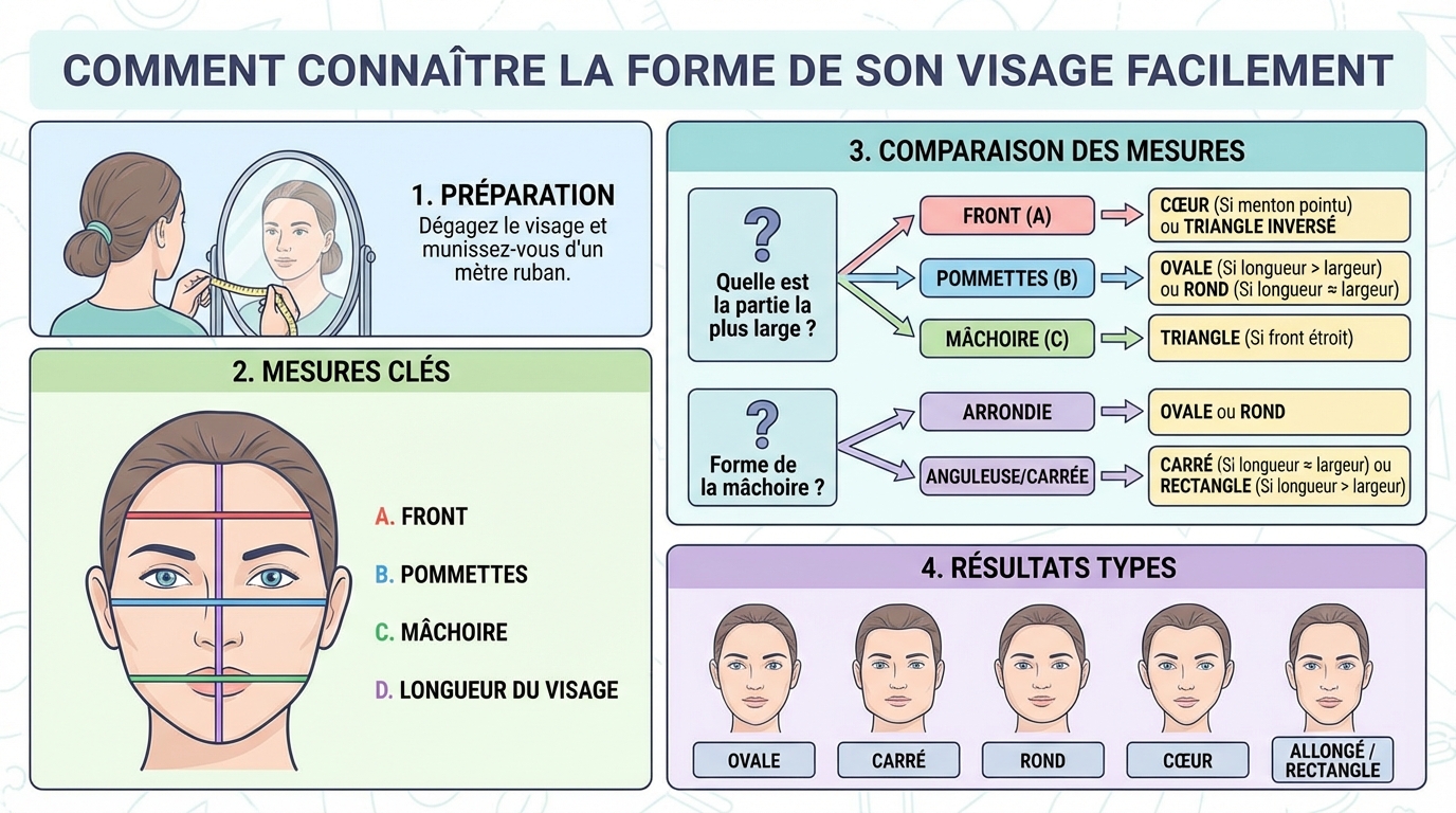 Comment savoir la forme de son visage facilement 1 Comment déterminer la forme de son visage ?