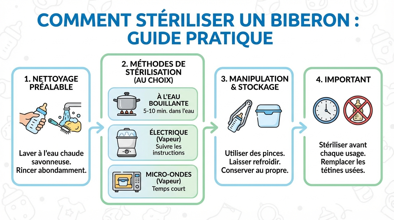 Méthodes de stérilisation des biberons