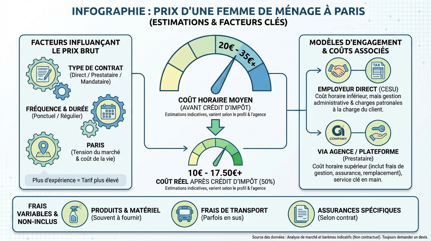 Comparaison des tarifs en fonction des services