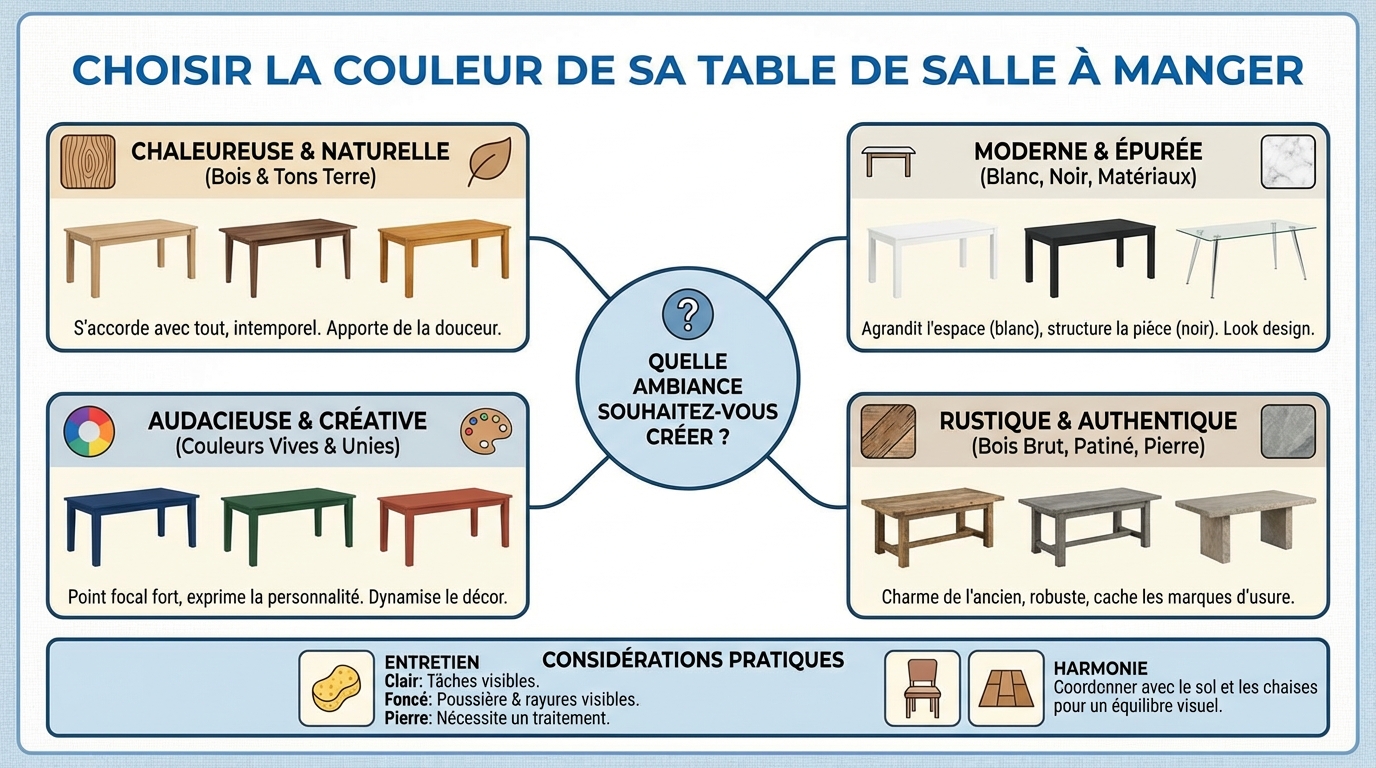 Quelle couleur pour ma table de salle à manger ? 1 Comment choisir la couleur de votre table