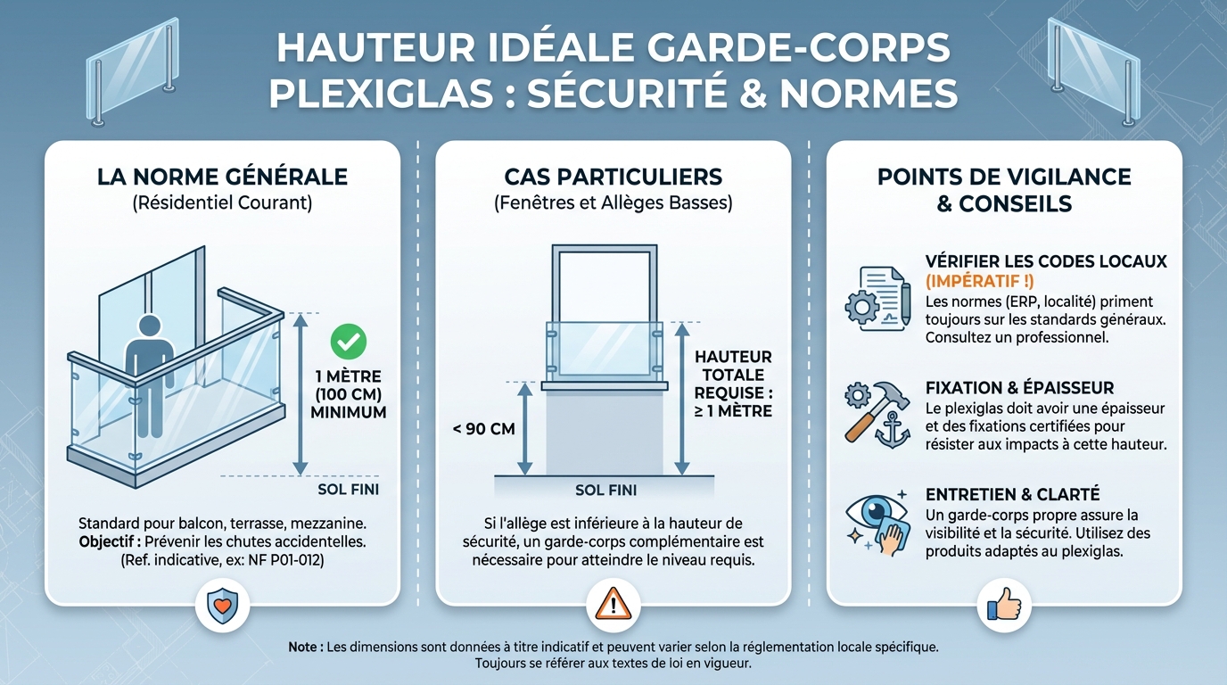 Avantages d'un garde-corps en plexiglas