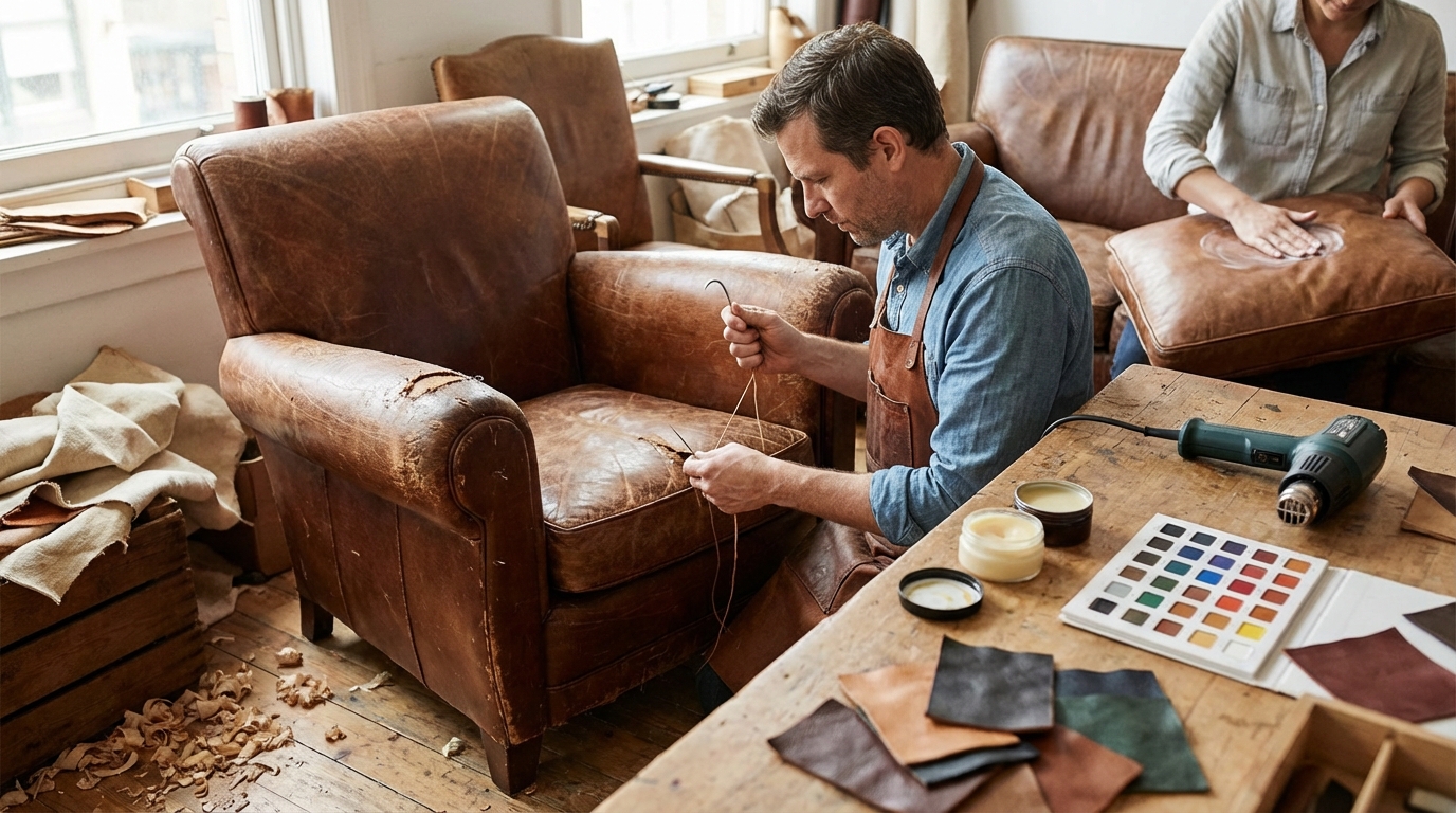 Réparation de canapé en cuir : guide complet et astuces