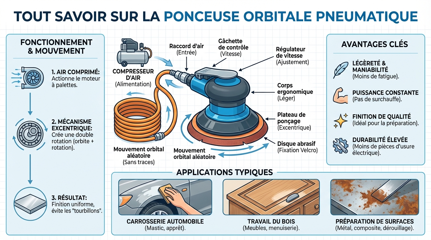 Comparatif des meilleures ponceuses orbitales pneumatiques