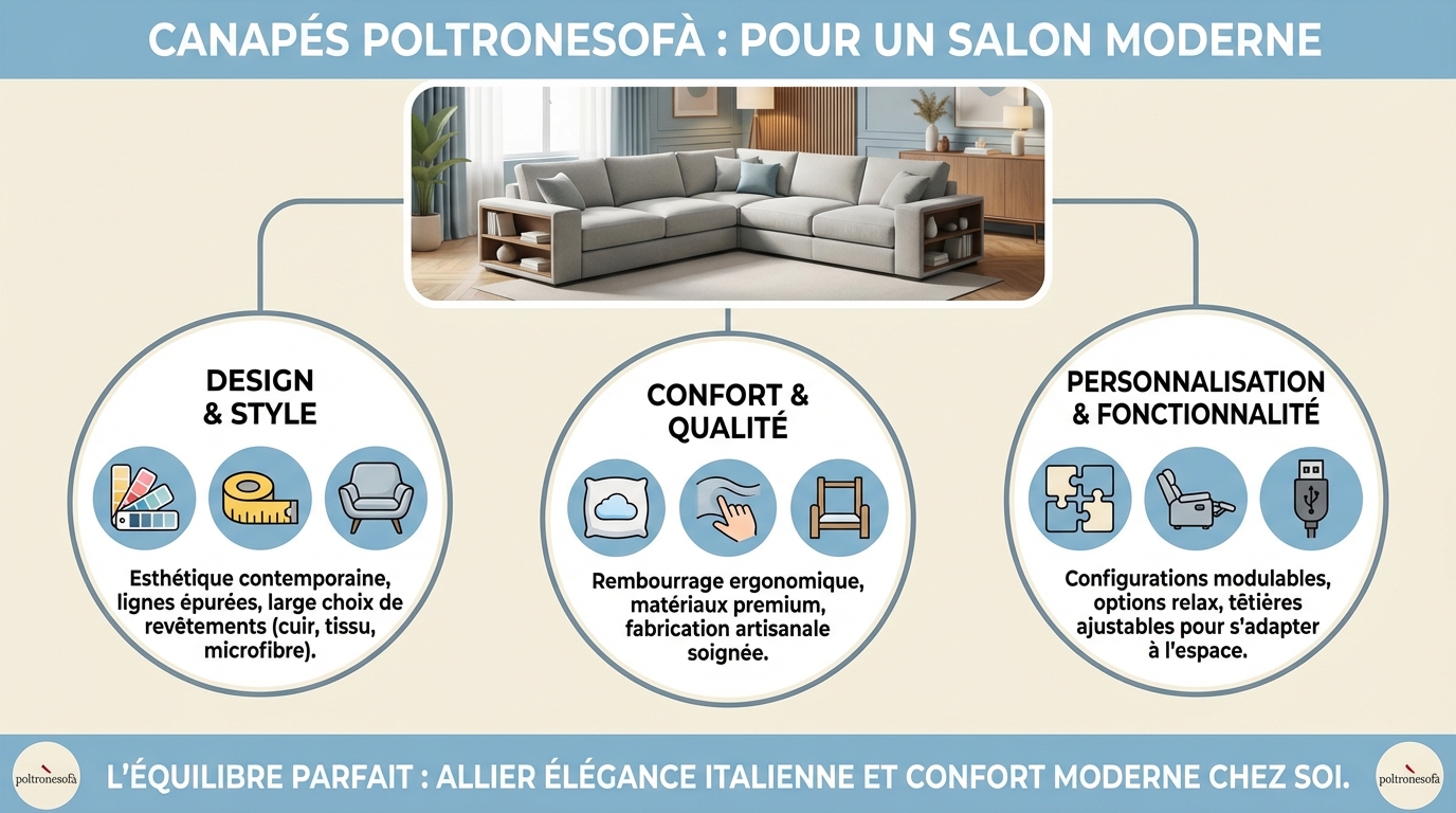 Découvrez les canapés poltronesofa pour un salon moderne 1 Comment choisir son canapé poltronesofa