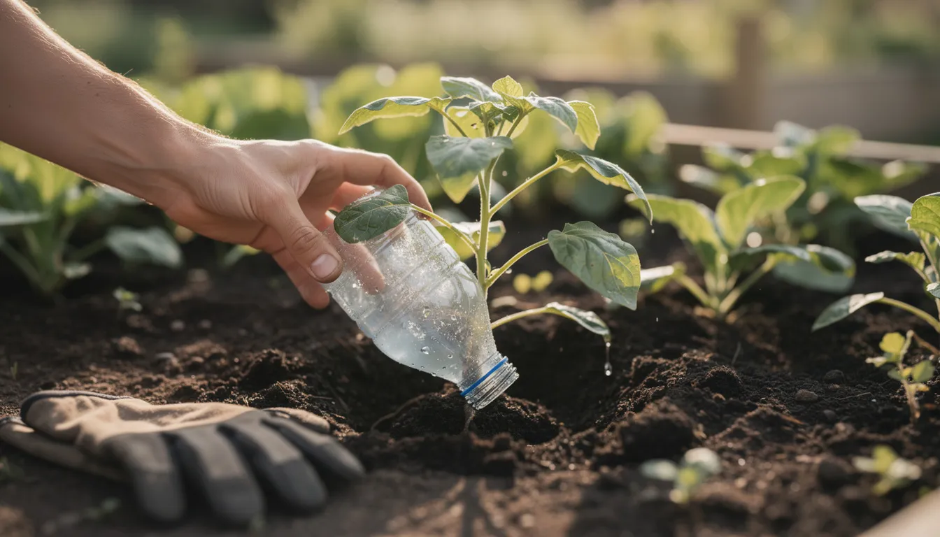 Comment réaliser un arrosage efficace avec une bouteille plastique renversée